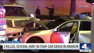 4 cars crash in Anaheim, killing 2 people Wealth