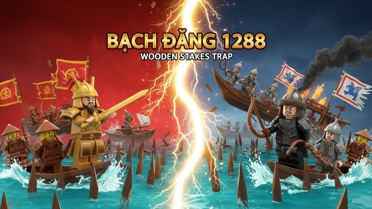 LEGO Battle of Bạch Đằng 1288 | Epic Vietnamese Naval Victory vs Mongol Empire | Wooden Stakes Trap