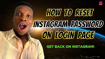 How to Reset Instagram Password on Login Page
