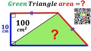 Can you find area of the Green shaded Triangle | Trapezoid | (Trapezium) | #math #maths | #geometry