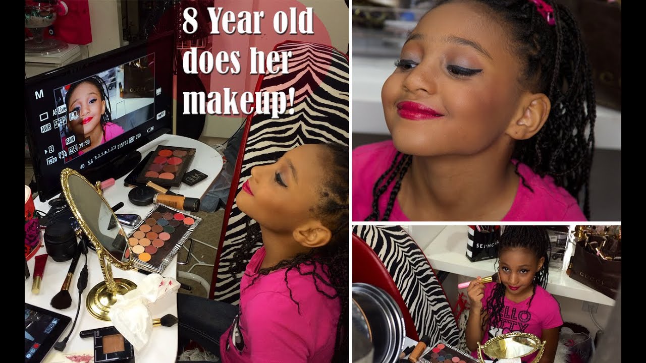 The world's youngest makeup artist does her makeup! + Bloopers