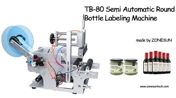 How to use TB-80 Semi Automatic Round Bottle Labeling Machine
