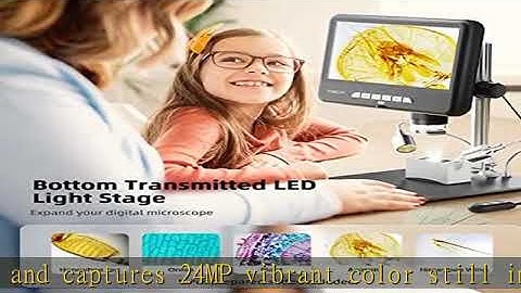 TOMLOV DM402 Pro 2K Digital Microscope 1200x, 10.1 inch IPS HDMI Microscope with Screen,Bottom Tran