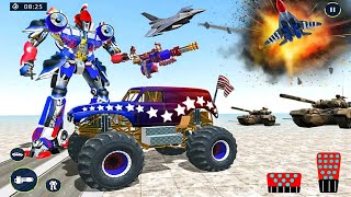 US Police Robot Transform Monster Truck Car Destroyed - Android Gameplay screenshot 5