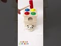 Relaxing sound | Colorful wooden balls Sorting Hammer ASMR satisfying video🌈 #asmr #satisfying