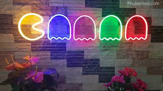 Tự Làm đèn Led Neon game PACMAN thần thánh - Phukienled.com screenshot 4