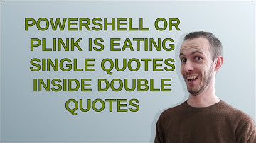 PowerShell or plink is eating single quotes inside double quotes