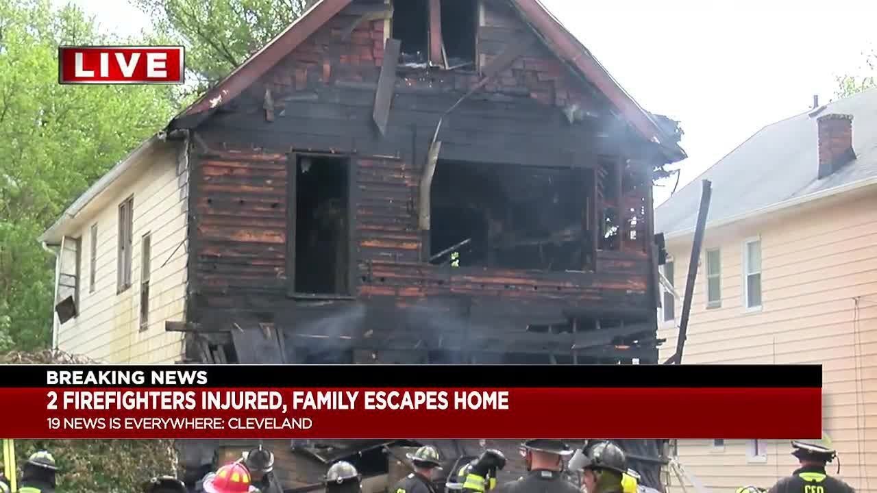 2 firefighters injured battling house fire on Cleveland’s West Side ...