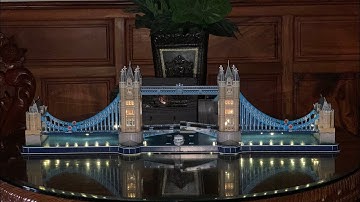 DIY Craft Instruction 3D Puzzle Cubicfun Tower Bridge with LED