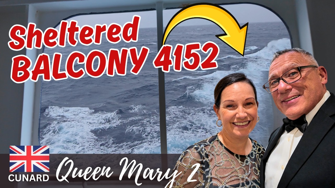 Каюта 4152 с крытым балконом на борту лайнера Cunard Queen Mary 2 — полный обзор и честный отзыв.