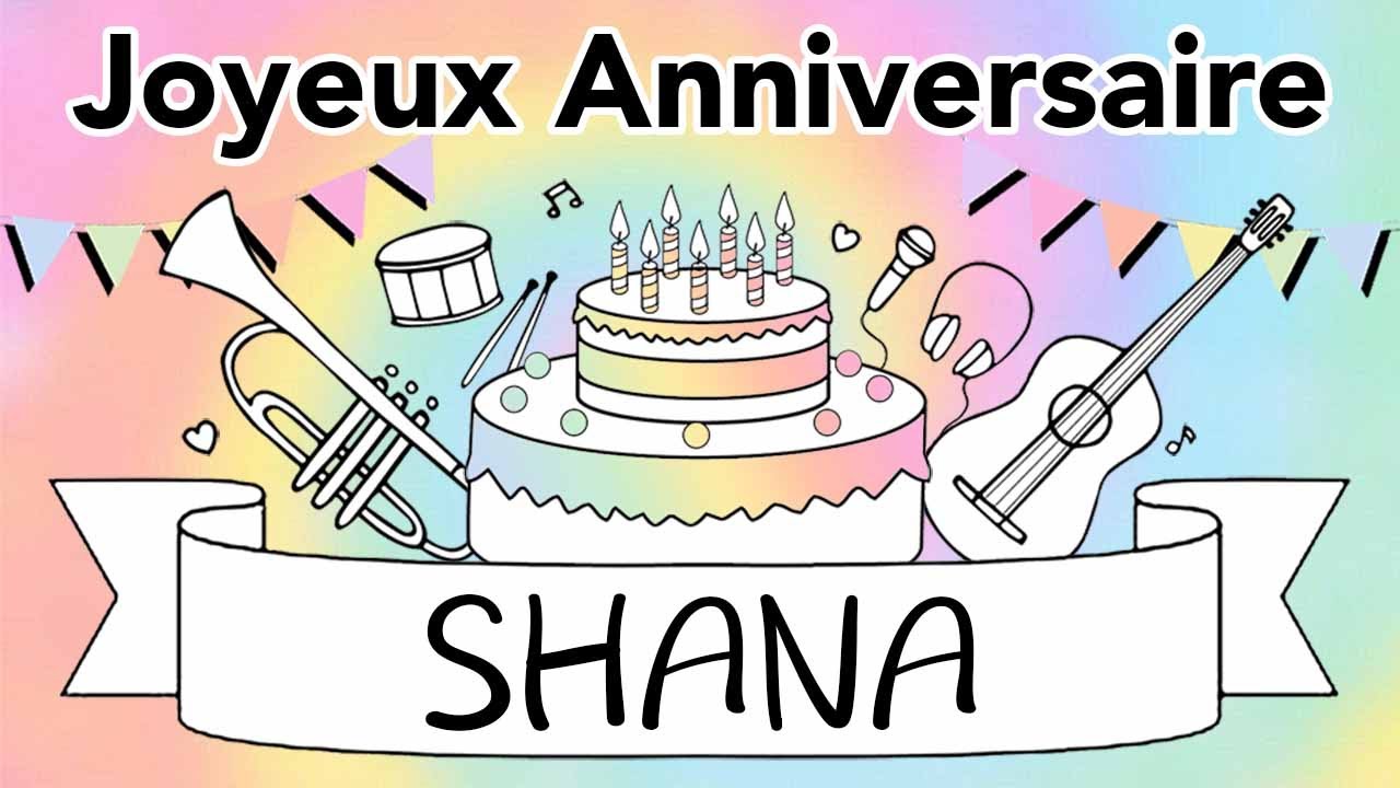 NOUVEAU Joyeux Anniversaire Shana Guitare Jazz Manouche Channa Chana Shanna