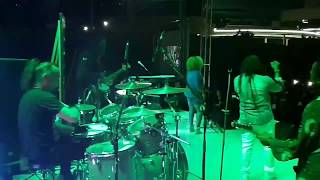 Reggae drummer Freddy Poncin drumming for Ky-mani Marley - Rebel Music in Dubai 2017