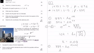 2017 Final|Matric IEB AP Maths Paper 1|Question 2| Exponential Function Curves