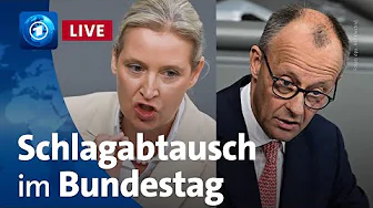 Bundestag: Weidel und Merz liefern sich Schlagabtausch in der Generaldebatte (LIVE)