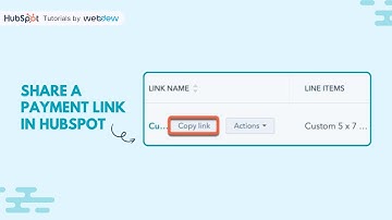 How to share a payment link in HubSpot.