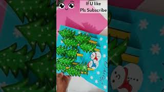 Easy 3D Christmas Card Making #shorts #diy #shortvideo