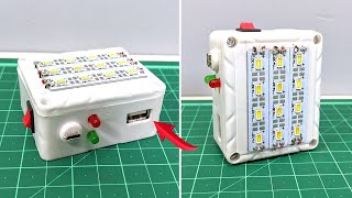 DIY Mini Power Bank With LED Flashlight | How to Make a Rechargeable LED Light with power bank