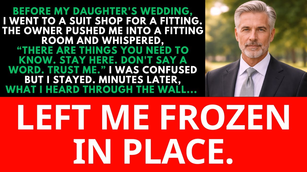 Hide in the Fitting Room The Bridal Shop Owner Whispered Before My Daughter’s Wedding, 10 Min Later.