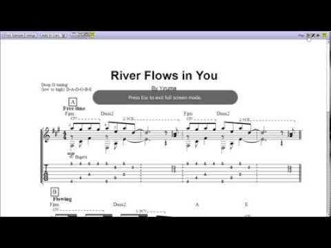 River Flows In You - Guitar Solo Sheet Music - YouTube