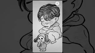 BTS 💜 jimin drawing #shorts cute jimin chibi drawing #shorts #bts #btsarmy #jimin #drawing