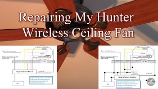 Repair Hunter Factory Wireless Remote Control Fan - Install Universal Remote Module