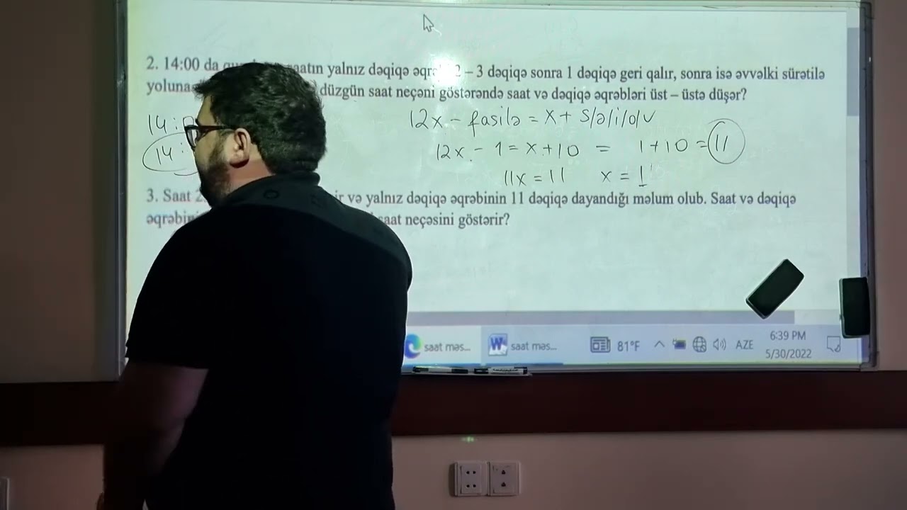 XARAB SAAT-Sadə düsturla.