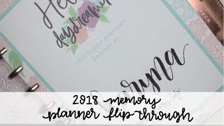 2018 MEMORY PLANNER FLIP THROUGH