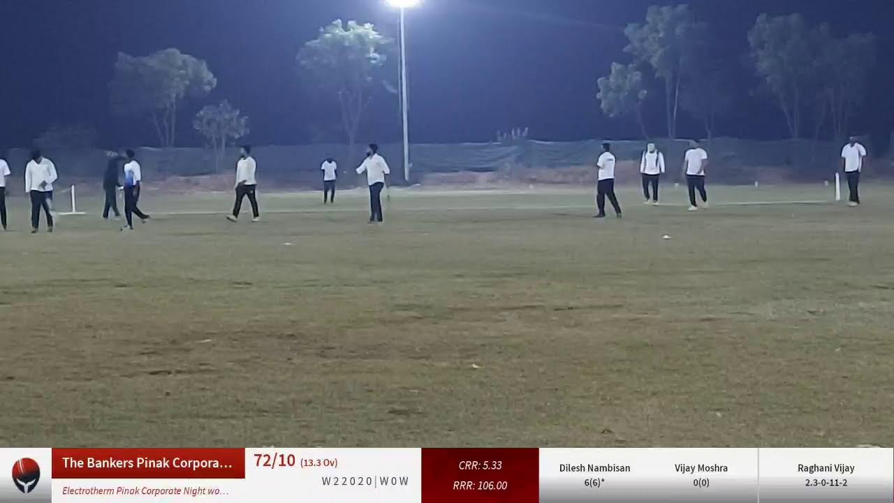 Live Cricket Match | The Bankers Pinak Corporate Night vs Electrotherm Pinak Corporate Night | 12-De