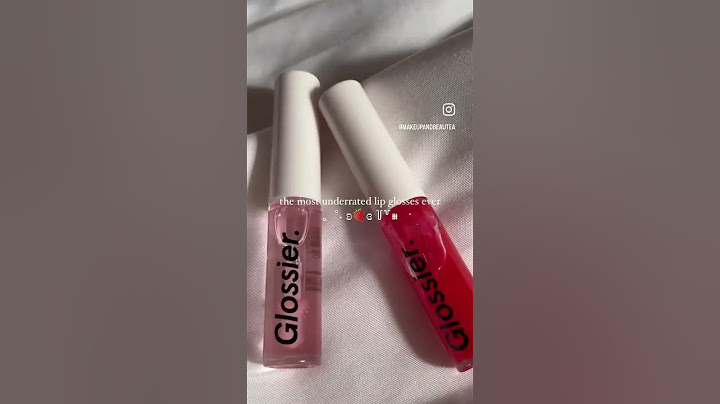 glossier lip gloss swatches // clear and red 🍒