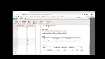 Regression in JASP