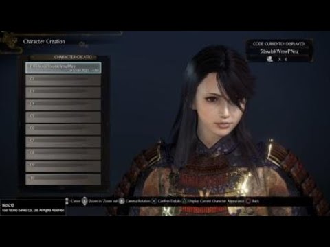 Nioh 2 Tifa Character Code Youtube Nioh 2 Tifa Character Code Youtube