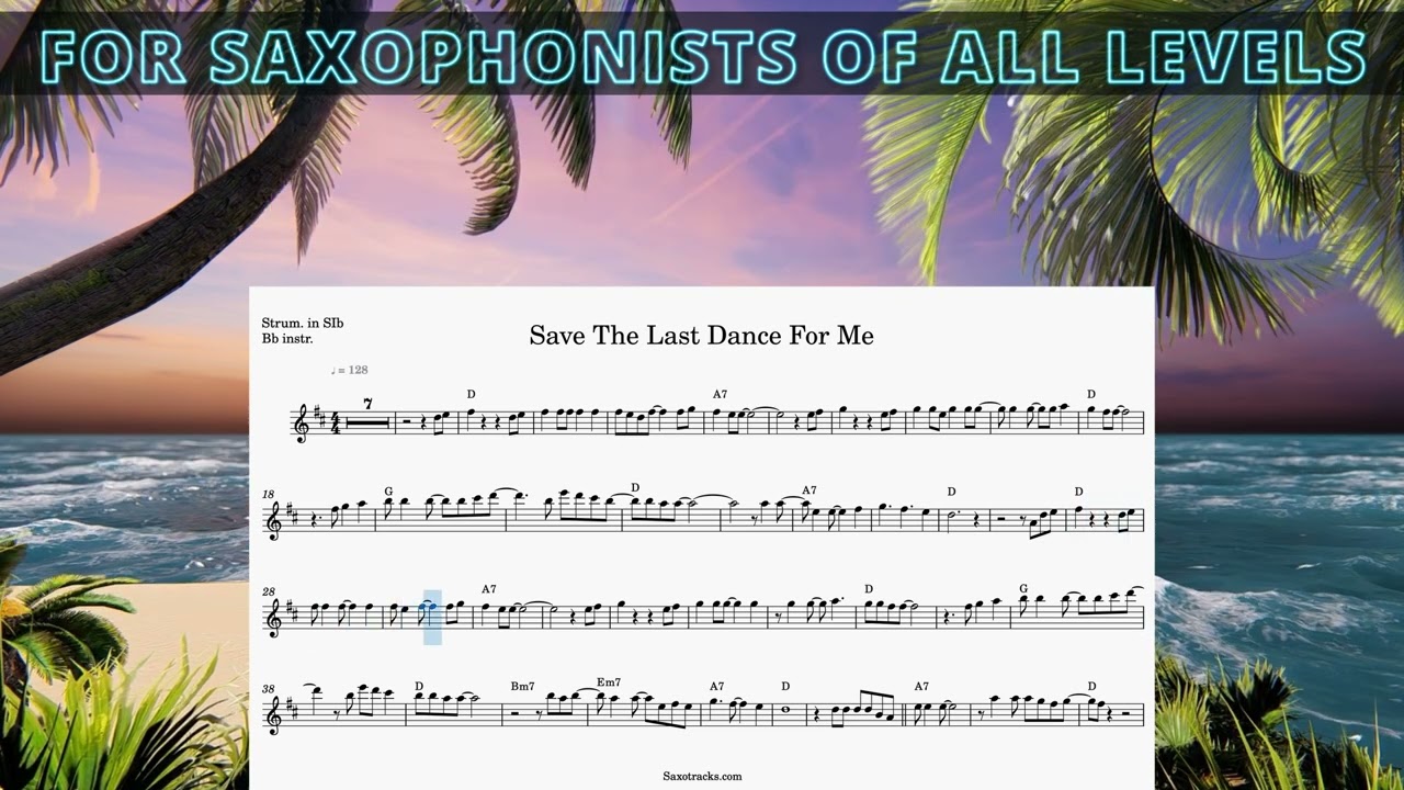 Save the Last Dance for Me | Latin Remix | Sax Backing Track | Basi per Sax