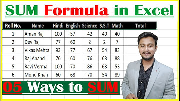 Sum Formula In Excel | Excel Sum Formula In Hindi