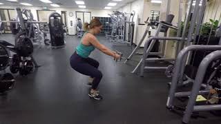 Cable machine duck walks w/ pulls