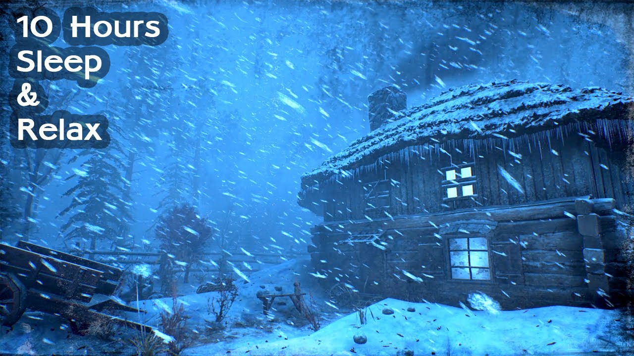 Heavy Blizzard Storm at Night. Howling Wind & Blowing Snow. Sounds for ...