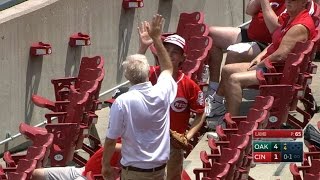 Fan reels in souvenir with nice catch