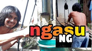 NgAngSu , Ngambil Air Sumur Pakai Kerekan Cocok Menambah Tinggi Badan 😁😄🤣