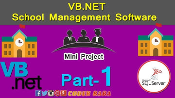 VB.NET Project | School Management Software Tutorial in Hindi/Urdu | Part-1