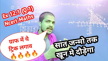 Linear Programming Class 12 | Graph | Maths Ncert Ex 12.1 Q.1 Solution in Hindi Medium