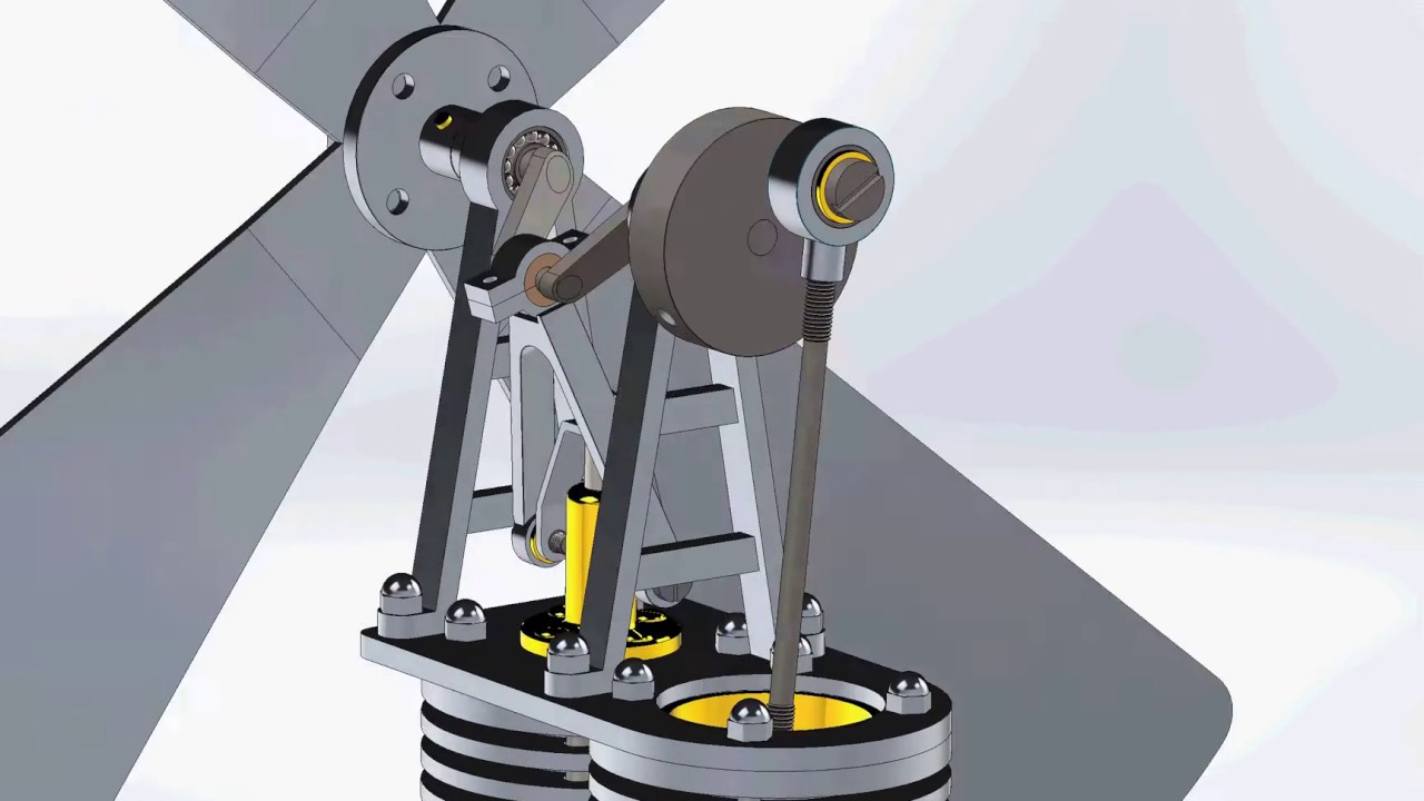 Stirling Engine Air Fan extended - YouTube