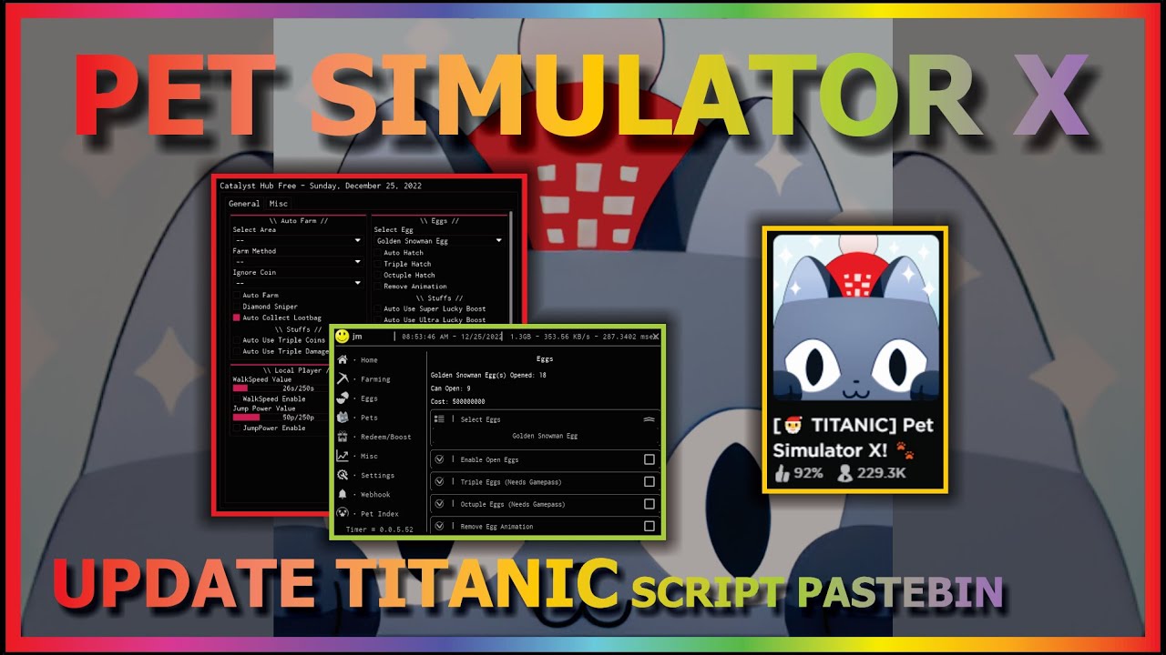 PET SIMULATOR X Script Pastebin 2022 AUTO FARM | HATCH NEW EGG ...