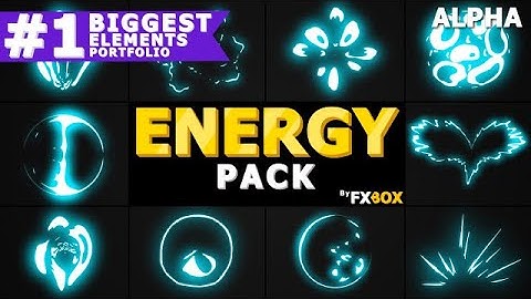 Energy Explosion Elements Stock Motion Graphics