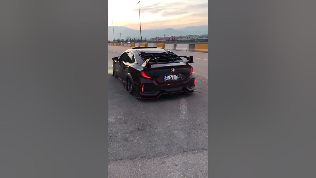 Honda Civic Modified exhaust sound whatsapp status🖤
