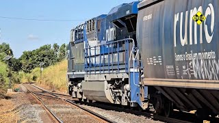 Trem saindo do desvio de Simonsen – Votuporanga (SP)