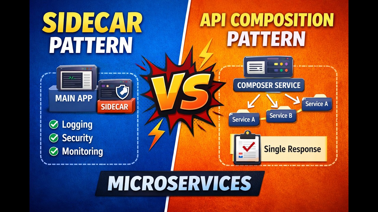Sidecar Pattern vs API Composition Pattern | Easy Explanation for ...