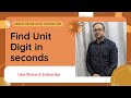 unitdigittrick