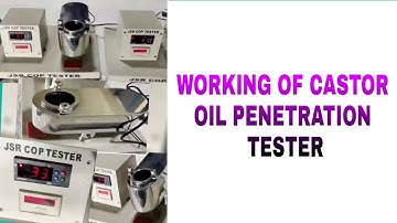 JSR - Castor Oil Penetration Tester || Cop Tester || Paper Testing machine