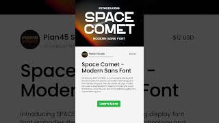 Space Comet - Modern Sans Font Shuppi