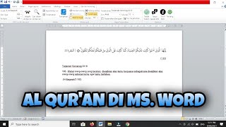Cara Download Dan Install Al Qur'an Di Microsoft Word || Versi Al Qur'an Kemenag RI screenshot 4