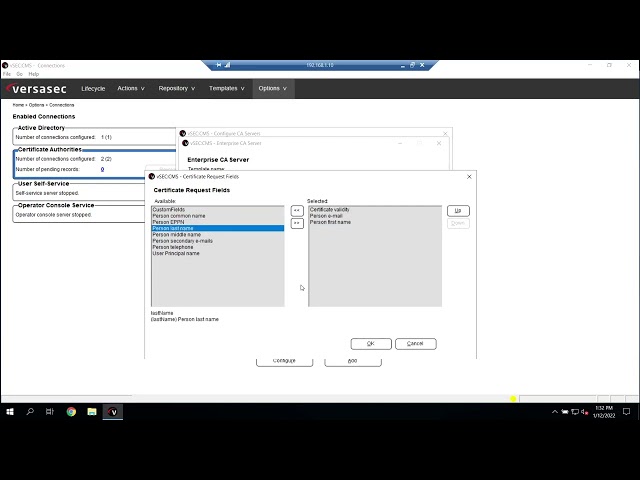 vSEC:CMS 6.2: Using Sectigo Certificate Manager in vSEC:CMS